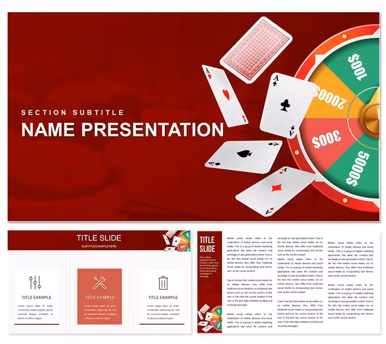 Card Rummy Game PowerPoint Template