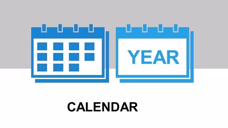 Calendar PowerPoint Charts - Editable PPTX