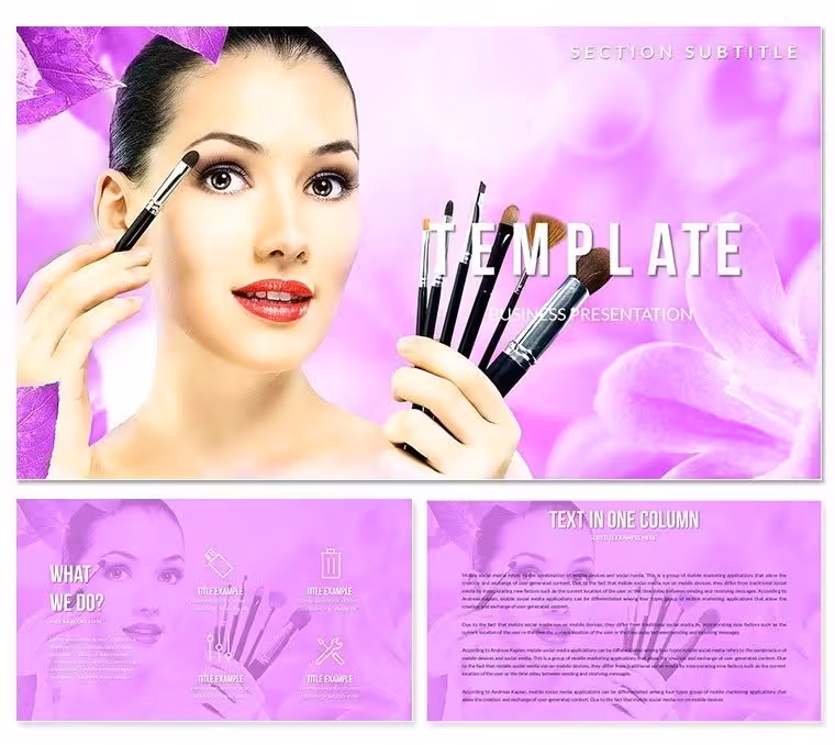 Cosmetics: Makeup, Skincare, Beauty Products PowerPoint templates