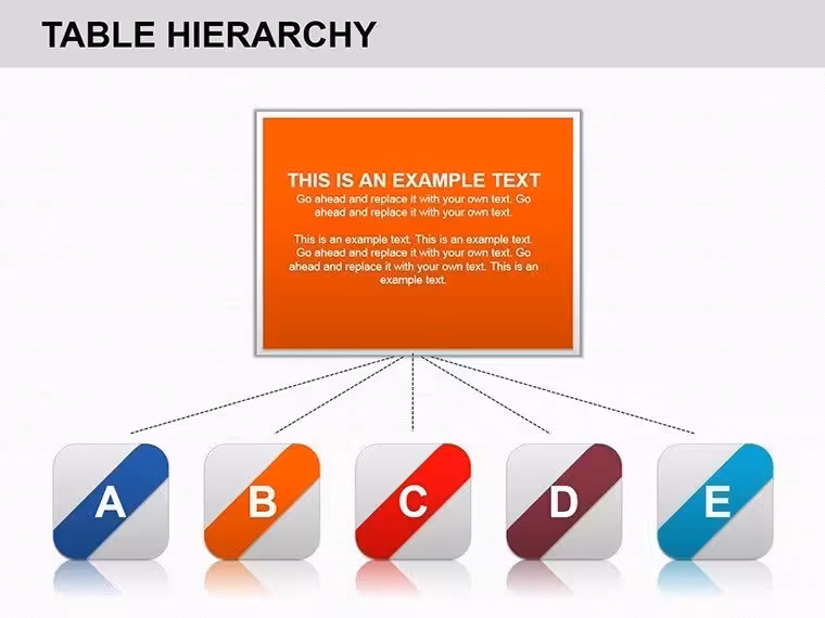 Table Hierarchy PowerPoint Charts Template: Organize Ideas with Precision