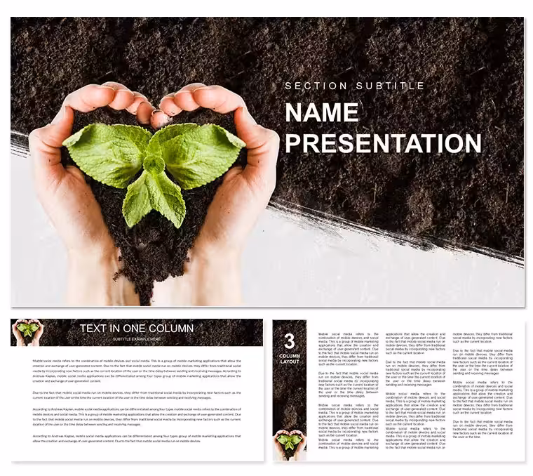 Gardening for Beginners PowerPoint template