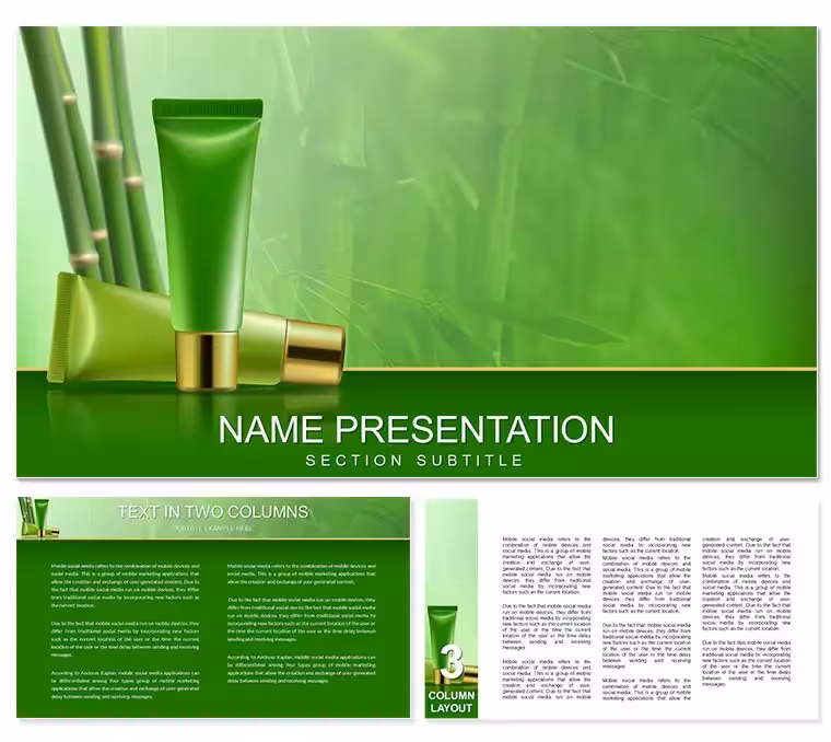 Bamboo Cosmetics PowerPoint Template, PPT Download