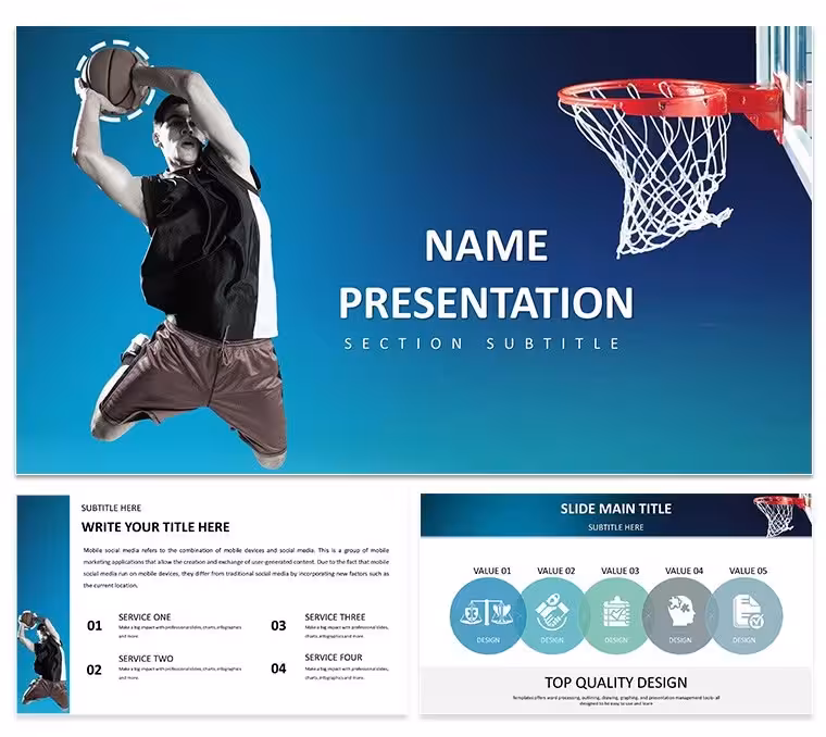 Professional Basketball Keynote Template: Presentation