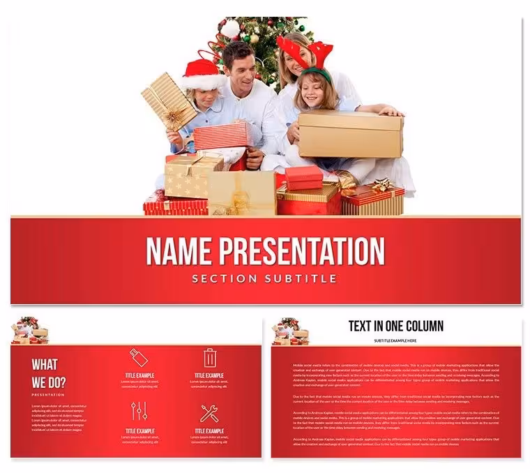Celebrate Christmas with Family PowerPoint Template