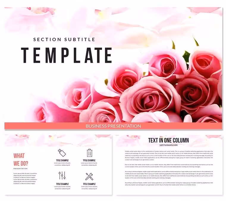 Delivery of Flowers Roses PowerPoint templates
