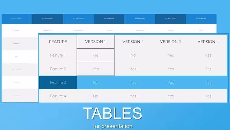 Streamline Insights: Tables Business Report PowerPoint Charts