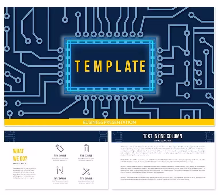 Connectivity PowerPoint Template for Presentation