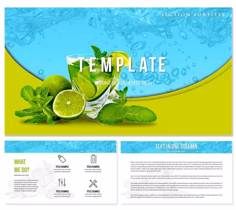 Cooling Drink PowerPoint templates