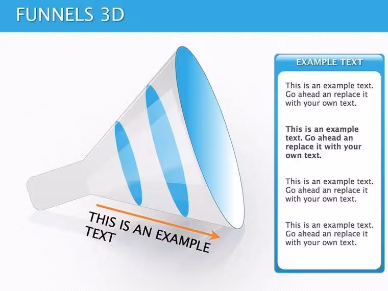 3D Funnel Keynote Template for Sales Mastery