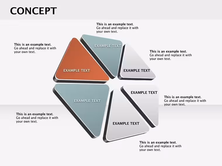Flower Triangle Concept Keynote Diagrams: Blooming Ideas into Business Brilliance
