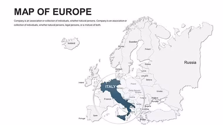 Editable Europe PowerPoint maps - Slide5
