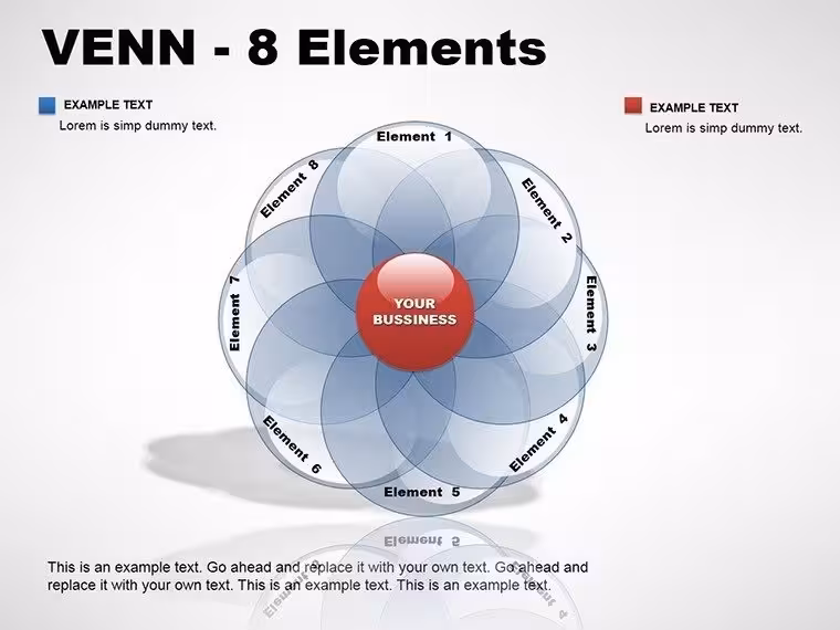 8-Element Venn PowerPoint Diagrams