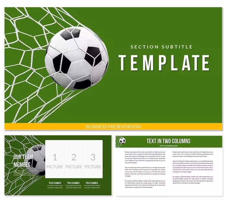 Football Statistics, Goal PowerPoint templates