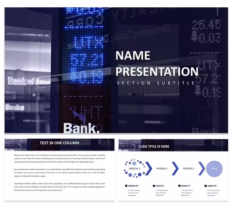 Financial Market Analysis PowerPoint Template - Data-Driven Charts | Instant Download | ImagineLayout