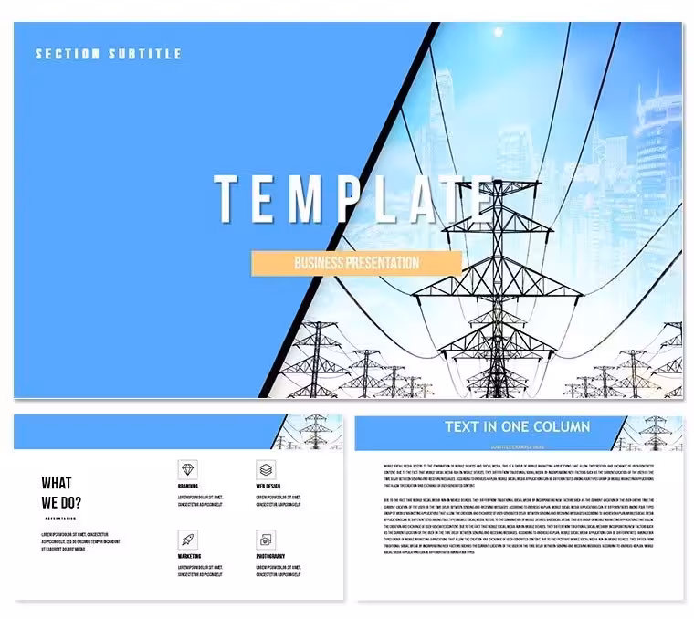 Transmission Tower PowerPoint Presentation Template