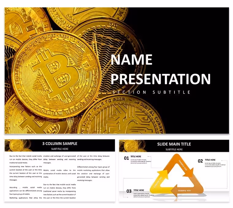 Bitcoin PowerPoint Template - 28 Editable Crypto Diagrams | Instant Download