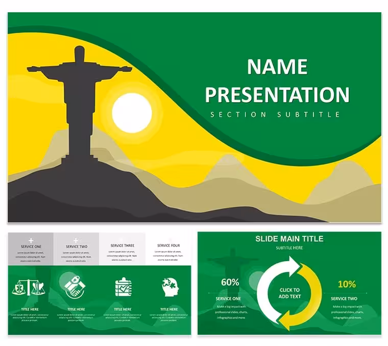 Brazil Keynote Template with Vibrant Designs