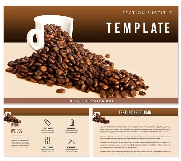 Cup Of Coffee Beans PowerPoint templates