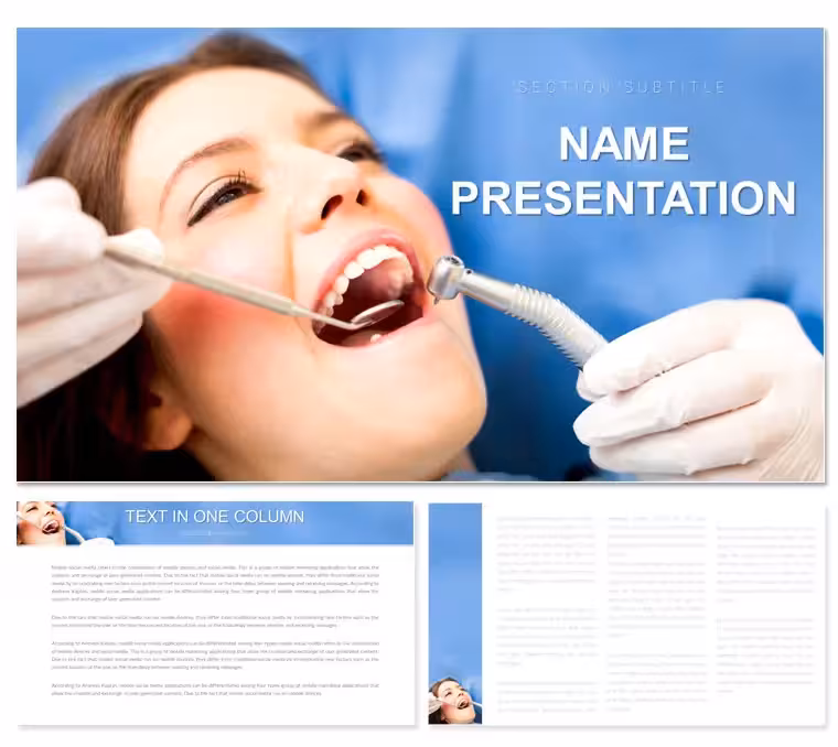 Dental Clinic, Tooth Decay Treatment PowerPoint Template