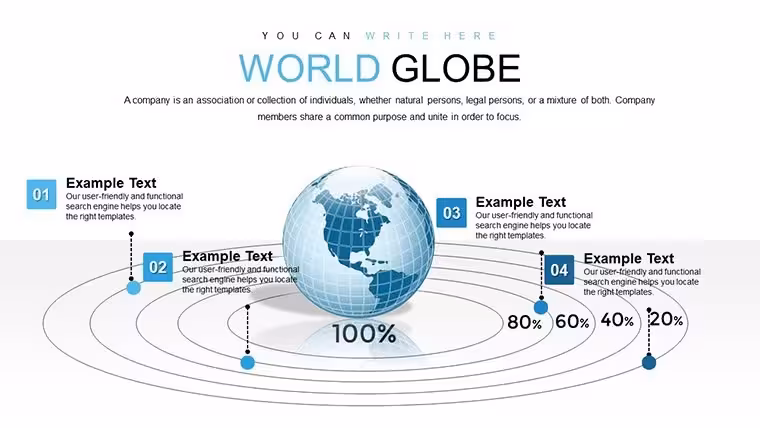 3D World Globe Model Keynote Charts: Visualize Global Data Dynamically
