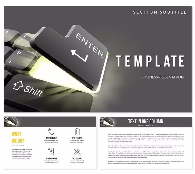 Keyboard Enter PowerPoint presentation template