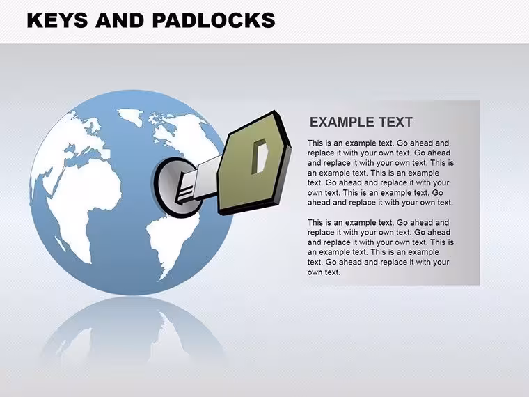 Keys and Padlocks PowerPoint Charts - Template Presentation