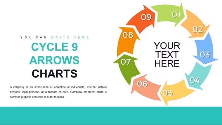 9 Step Cycle Keynote Template - Fully Editable | ImagineLayout