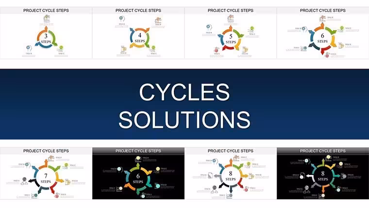 Project Cycle Steps Keynote Charts: Charting Pathways to Project Triumph
