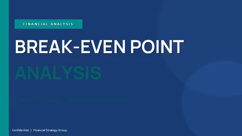 Break-even Analysis PowerPoint - Editable PPTX