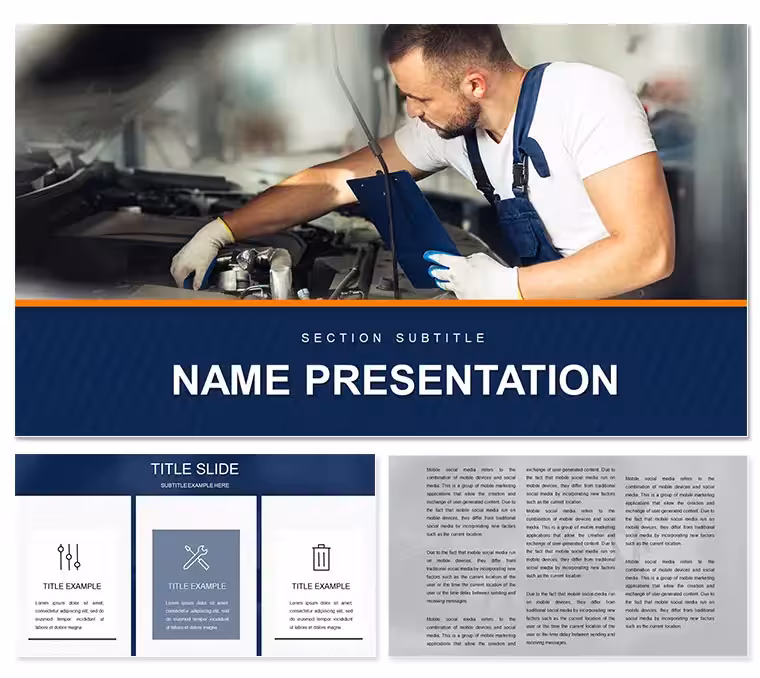 Computer Diagnostics of Car PowerPoint template