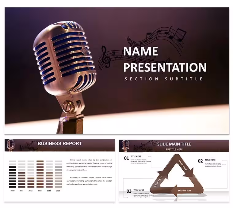 Voice Recorder PowerPoint Template: Capture and Convey Audio Ideas