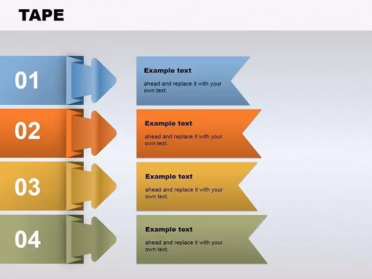 Innovative Tape Illustrations PowerPoint Charts Template