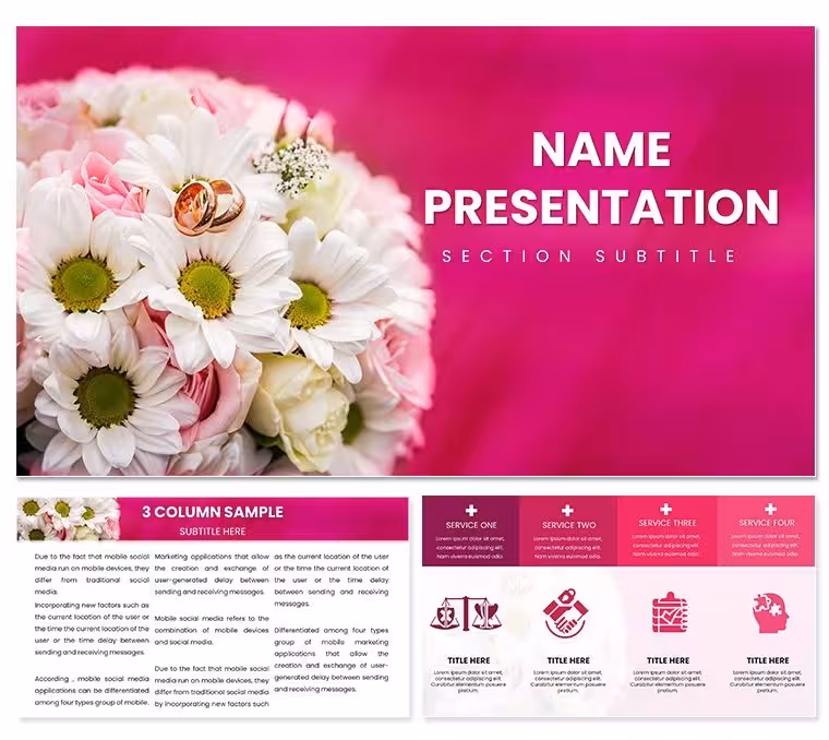 Elegant Wedding Rings Keynote Template for Memorable Moments