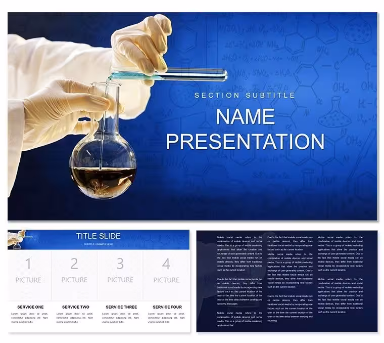 Engaging Chemistry Experiments PowerPoint Template: Spark Reactions in Every Slide