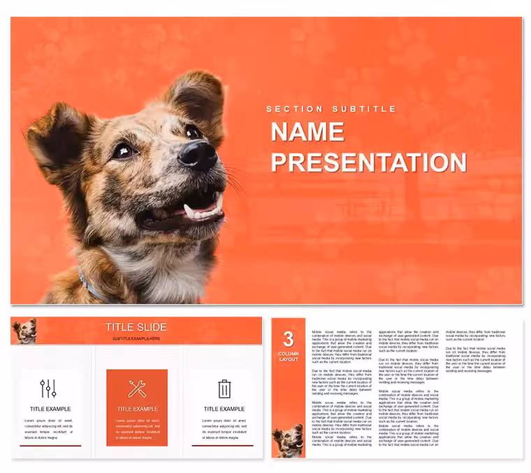 Complete Guide to Caring for Dogs PowerPoint template