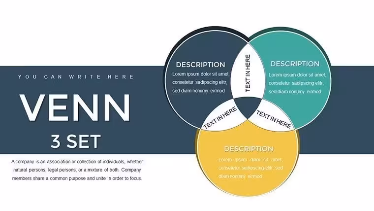 Venn - 3 Set PowerPoint Charts