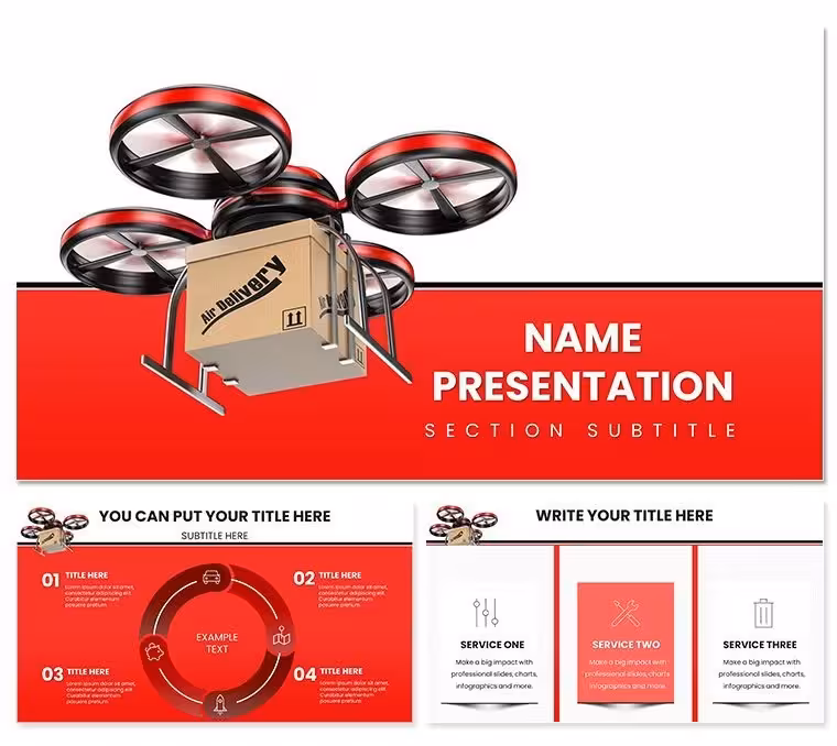 Drone Delivery Keynote Template: Tech Pitch Power