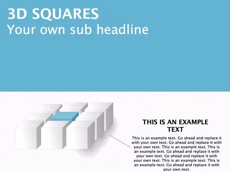 3D Squares Keynote Diagrams: Construct Depth in Every Slide