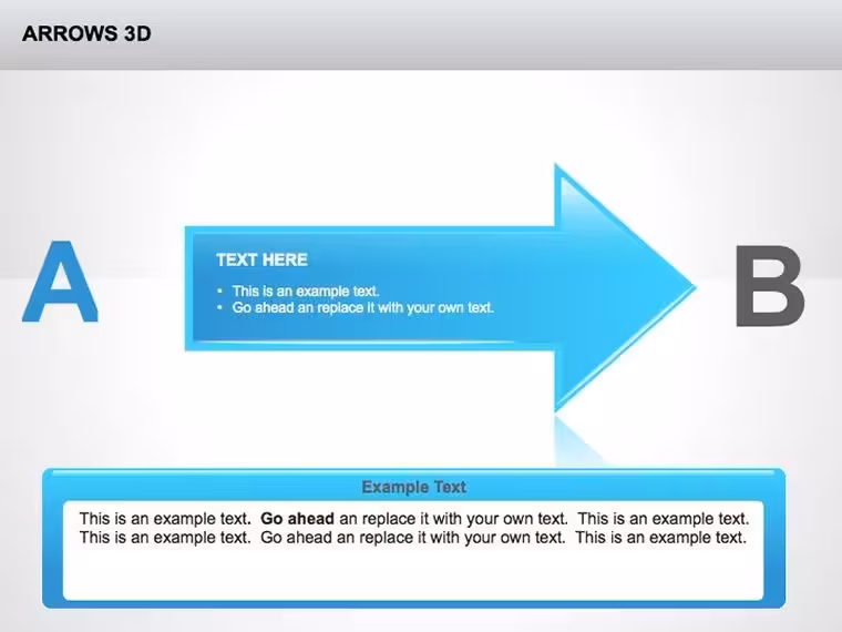 3D Arrows Keynote Template for Impactful Flows