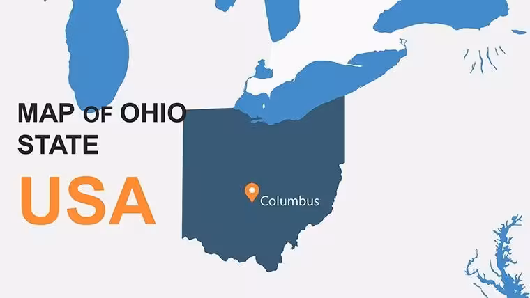 Ohio State Map Keynote Template: Economic Insights Visualized