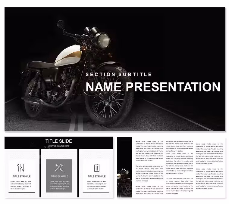 Motorcycles for Sale PowerPoint Template: Ignite Buyer Interest