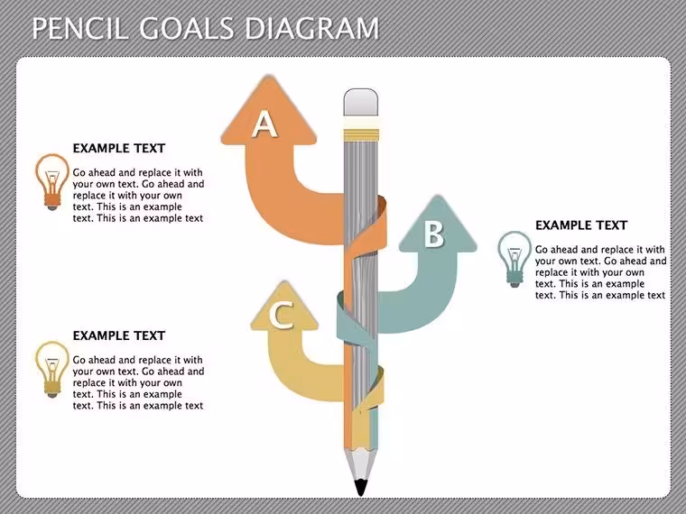 Pencil Goals Keynote Diagrams - Instant Download