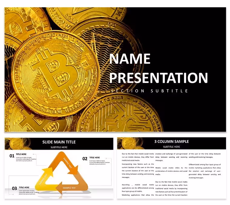 Digital Gold Bitcoin Keynote Template: Ignite Your Crypto Narratives