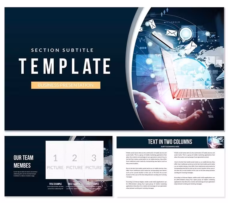 Rational use of computer PowerPoint template