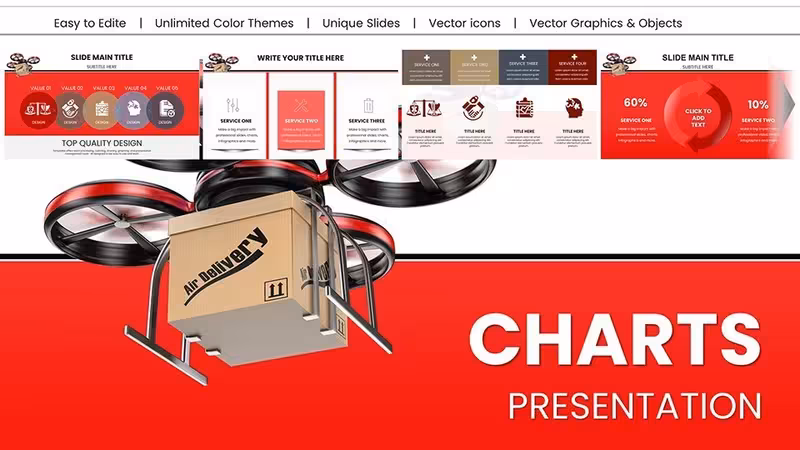 Drone Delivery Keynote Charts Template - Fully Editable | Instant Download