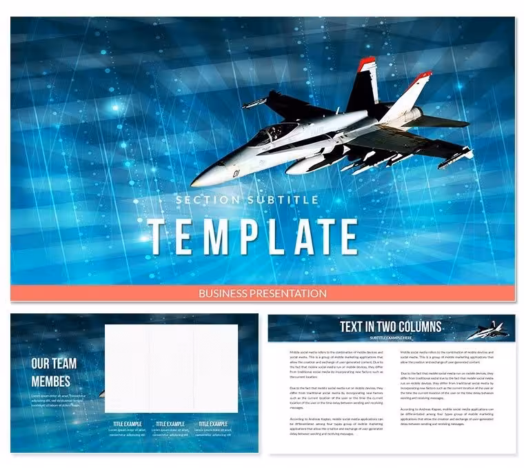 Military Airplane PowerPoint template Presentation