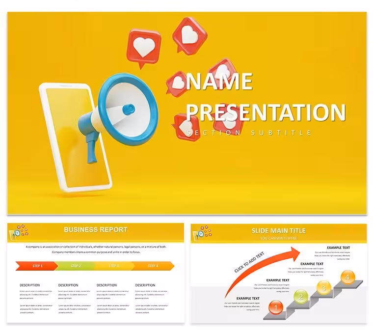Social Media Marketing PowerPoint Template: Ignite Your Digital Strategy