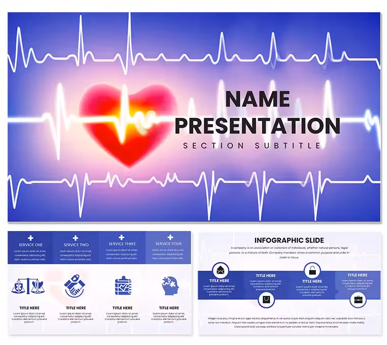 Cardiology Healthcare PowerPoint Template: 59 Slides