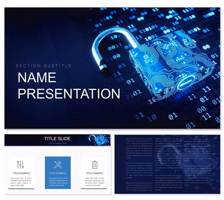 Cyber Security and Cybercrime PowerPoint Template