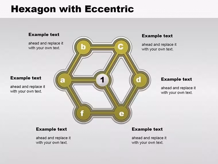 Dynamic Cycle Hexagon PowerPoint Charts Template